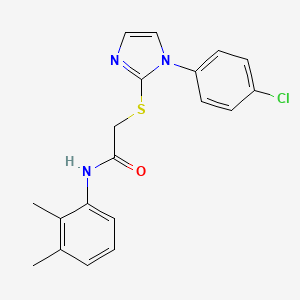 molecular formula C19H18ClN3OS B6485380 2-{[1-(4-chlorophenyl)-1H-imidazol-2-yl]sulfanyl}-N-(2,3-dimethylphenyl)acetamide CAS No. 6243-19-2
