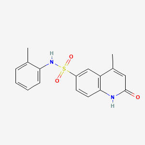 molecular formula C17H16N2O3S B6485420 4-methyl-N-(2-methylphenyl)-2-oxo-1,2-dihydroquinoline-6-sulfonamide CAS No. 899998-13-1