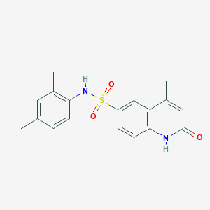 molecular formula C18H18N2O3S B6485422 N-(2,4-dimethylphenyl)-4-methyl-2-oxo-1,2-dihydroquinoline-6-sulfonamide CAS No. 899998-25-5