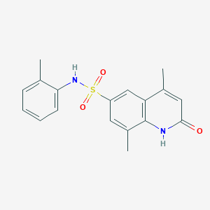 molecular formula C18H18N2O3S B6485429 4,8-dimethyl-N-(2-methylphenyl)-2-oxo-1,2-dihydroquinoline-6-sulfonamide CAS No. 899998-71-1