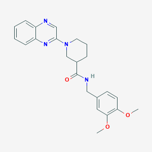 N-[(3,4-dimethoxyphenyl)methyl]-1-(quinoxalin-2-yl)piperidine-3-carboxamide