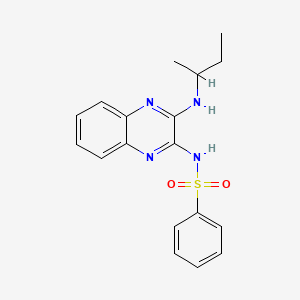 molecular formula C18H20N4O2S B6485461 N-{3-[(butan-2-yl)amino]quinoxalin-2-yl}benzenesulfonamide CAS No. 881563-87-7