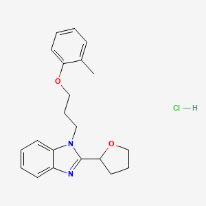 molecular formula C21H25ClN2O2 B6485535 1-[3-(2-methylphenoxy)propyl]-2-(oxolan-2-yl)-1H-1,3-benzodiazole hydrochloride CAS No. 1215789-02-8
