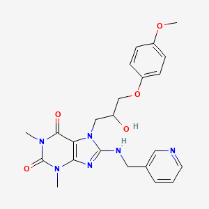 7-[2-hydroxy-3-(4-methoxyphenoxy)propyl]-1,3-dimethyl-8-{[(pyridin-3-yl)methyl]amino}-2,3,6,7-tetrahydro-1H-purine-2,6-dione
