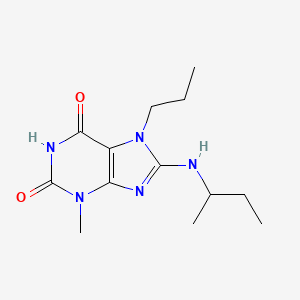 molecular formula C13H21N5O2 B6485736 8-[(butan-2-yl)amino]-3-methyl-7-propyl-2,3,6,7-tetrahydro-1H-purine-2,6-dione CAS No. 923232-61-5