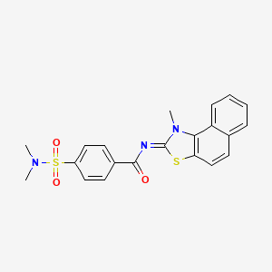 molecular formula C21H19N3O3S2 B6485747 4-(dimethylsulfamoyl)-N-[(2E)-1-methyl-1H,2H-naphtho[1,2-d][1,3]thiazol-2-ylidene]benzamide CAS No. 6263-40-7