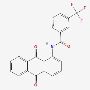 molecular formula C22H12F3NO3 B6485751 N-(9,10-dioxo-9,10-dihydroanthracen-1-yl)-3-(trifluoromethyl)benzamide CAS No. 6178-88-7
