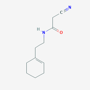 molecular formula C11H16N2O B6485787 2-cyano-N-[2-(cyclohex-1-en-1-yl)ethyl]acetamide CAS No. 3639-55-2