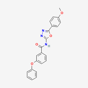 molecular formula C22H17N3O4 B6485803 N-[5-(4-methoxyphenyl)-1,3,4-oxadiazol-2-yl]-3-phenoxybenzamide CAS No. 6282-72-0