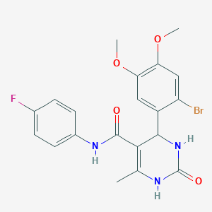 molecular formula C20H19BrFN3O4 B6485830 4-(2-bromo-4,5-dimethoxyphenyl)-N-(4-fluorophenyl)-6-methyl-2-oxo-1,2,3,4-tetrahydropyrimidine-5-carboxamide CAS No. 905775-53-3