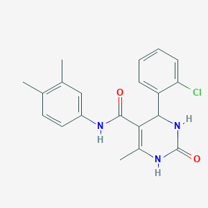molecular formula C20H20ClN3O2 B6485836 4-(2-chlorophenyl)-N-(3,4-dimethylphenyl)-6-methyl-2-oxo-1,2,3,4-tetrahydropyrimidine-5-carboxamide CAS No. 406690-70-8
