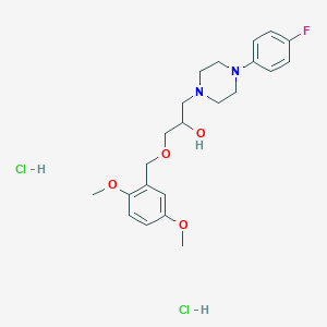 molecular formula C22H31Cl2FN2O4 B6485861 1-[(2,5-dimethoxyphenyl)methoxy]-3-[4-(4-fluorophenyl)piperazin-1-yl]propan-2-ol dihydrochloride CAS No. 1216718-19-2