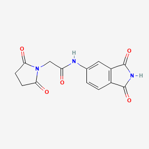 molecular formula C14H11N3O5 B6485916 N-(1,3-dioxo-2,3-dihydro-1H-isoindol-5-yl)-2-(2,5-dioxopyrrolidin-1-yl)acetamide CAS No. 6212-27-7