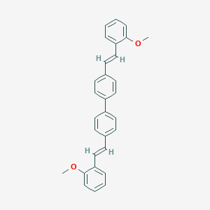 molecular formula C30H26O2 B064860 4,4'-双(2-甲氧基苯乙烯基)-1,1'-联苯 CAS No. 164908-53-6