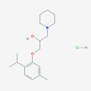 molecular formula C18H30ClNO2 B6486018 1-[5-methyl-2-(propan-2-yl)phenoxy]-3-(piperidin-1-yl)propan-2-ol hydrochloride CAS No. 22456-44-6