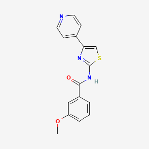 3-methoxy-N-[4-(pyridin-4-yl)-1,3-thiazol-2-yl]benzamide
