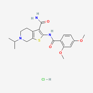 molecular formula C20H26ClN3O4S B6486113 2-(2,4-dimethoxybenzamido)-6-(propan-2-yl)-4H,5H,6H,7H-thieno[2,3-c]pyridine-3-carboxamide hydrochloride CAS No. 1215399-61-3