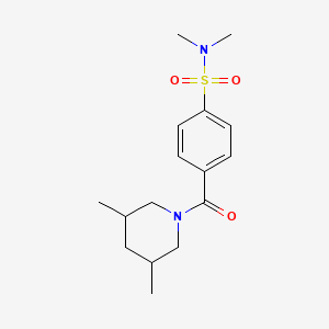 molecular formula C16H24N2O3S B6486130 4-(3,5-dimethylpiperidine-1-carbonyl)-N,N-dimethylbenzene-1-sulfonamide CAS No. 6180-05-8