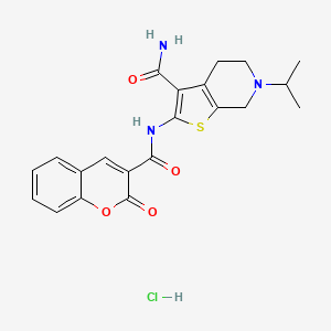 molecular formula C21H22ClN3O4S B6486180 2-(2-oxo-2H-chromene-3-amido)-6-(propan-2-yl)-4H,5H,6H,7H-thieno[2,3-c]pyridine-3-carboxamide hydrochloride CAS No. 1215392-18-9