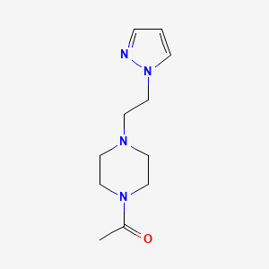 molecular formula C11H18N4O B6486189 1-{4-[2-(1H-pyrazol-1-yl)ethyl]piperazin-1-yl}ethan-1-one CAS No. 1286702-67-7