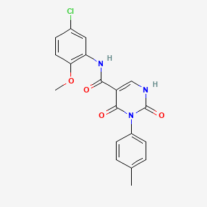 molecular formula C19H16ClN3O4 B6486217 N-(5-chloro-2-methoxyphenyl)-3-(4-methylphenyl)-2,4-dioxo-1,2,3,4-tetrahydropyrimidine-5-carboxamide CAS No. 863611-00-1