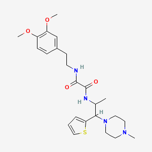 N'-[2-(3,4-dimethoxyphenyl)ethyl]-N-[1-(4-methylpiperazin-1-yl)-1-(thiophen-2-yl)propan-2-yl]ethanediamide