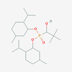molecular formula C25H49O4P B6486313 bis[5-methyl-2-(propan-2-yl)cyclohexyl] (1-hydroxy-2,2-dimethylpropyl)phosphonate CAS No. 4610-45-1