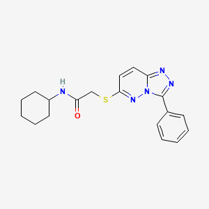 molecular formula C19H21N5OS B6486318 N-cyclohexyl-2-({3-phenyl-[1,2,4]triazolo[4,3-b]pyridazin-6-yl}sulfanyl)acetamide CAS No. 852372-65-7