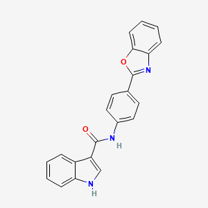 molecular formula C22H15N3O2 B6486365 N-[4-(1,3-benzoxazol-2-yl)phenyl]-1H-indole-3-carboxamide CAS No. 1251543-33-5