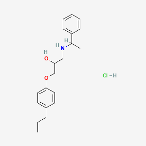 molecular formula C20H28ClNO2 B6486379 1-[(1-phenylethyl)amino]-3-(4-propylphenoxy)propan-2-ol hydrochloride CAS No. 473266-74-9