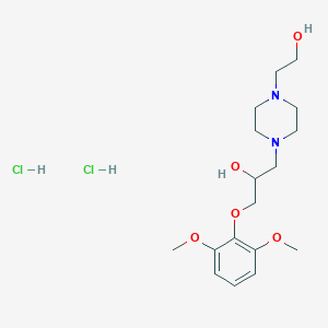 1-(2,6-dimethoxyphenoxy)-3-[4-(2-hydroxyethyl)piperazin-1-yl]propan-2-ol dihydrochloride