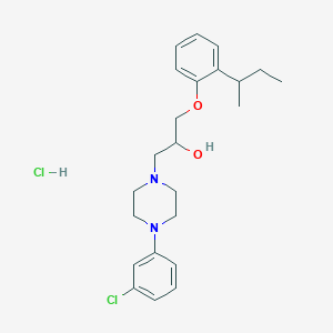 molecular formula C23H32Cl2N2O2 B6486427 1-[2-(butan-2-yl)phenoxy]-3-[4-(3-chlorophenyl)piperazin-1-yl]propan-2-ol hydrochloride CAS No. 1219187-80-0