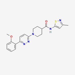 molecular formula C21H23N5O2S B6486463 1-[6-(2-methoxyphenyl)pyridazin-3-yl]-N-(3-methyl-1,2-thiazol-5-yl)piperidine-4-carboxamide CAS No. 1251559-97-3