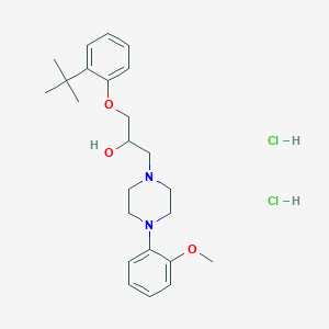 1-(2-tert-butylphenoxy)-3-[4-(2-methoxyphenyl)piperazin-1-yl]propan-2-ol dihydrochloride