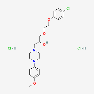 molecular formula C22H31Cl3N2O4 B6486507 1-[2-(4-chlorophenoxy)ethoxy]-3-[4-(4-methoxyphenyl)piperazin-1-yl]propan-2-ol dihydrochloride CAS No. 1219218-43-5