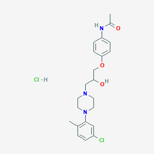molecular formula C22H29Cl2N3O3 B6486534 N-(4-{3-[4-(5-chloro-2-methylphenyl)piperazin-1-yl]-2-hydroxypropoxy}phenyl)acetamide CAS No. 1216904-27-6