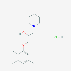 1-(4-methylpiperidin-1-yl)-3-(2,3,5-trimethylphenoxy)propan-2-ol hydrochloride