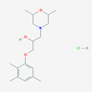 molecular formula C18H30ClNO3 B6486581 1-(2,6-dimethylmorpholin-4-yl)-3-(2,3,5-trimethylphenoxy)propan-2-ol hydrochloride CAS No. 1217812-06-0