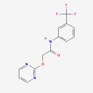 molecular formula C13H10F3N3O2 B6486599 2-(pyrimidin-2-yloxy)-N-[3-(trifluoromethyl)phenyl]acetamide CAS No. 1257553-45-9
