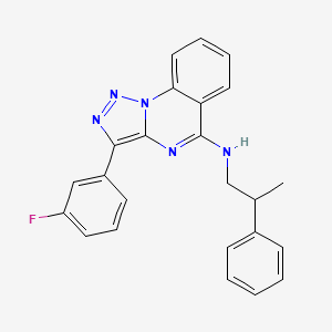 molecular formula C24H20FN5 B6486631 3-(3-fluorophenyl)-N-(2-phenylpropyl)-[1,2,3]triazolo[1,5-a]quinazolin-5-amine CAS No. 866847-16-7