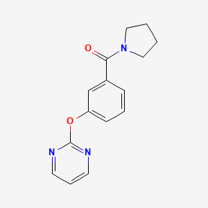 molecular formula C15H15N3O2 B6486639 2-[3-(pyrrolidine-1-carbonyl)phenoxy]pyrimidine CAS No. 1251683-75-6
