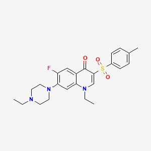 molecular formula C24H28FN3O3S B6486654 1-ethyl-7-(4-ethylpiperazin-1-yl)-6-fluoro-3-(4-methylbenzenesulfonyl)-1,4-dihydroquinolin-4-one CAS No. 887214-02-0
