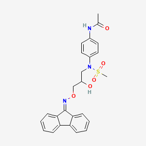 molecular formula C25H25N3O5S B6486659 N-{4-[N-(3-{[(9H-fluoren-9-ylidene)amino]oxy}-2-hydroxypropyl)methanesulfonamido]phenyl}acetamide CAS No. 867041-07-4
