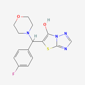 molecular formula C15H15FN4O2S B6486681 5-[(4-fluorophenyl)(morpholin-4-yl)methyl]-[1,2,4]triazolo[3,2-b][1,3]thiazol-6-ol CAS No. 868220-18-2