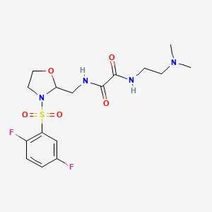 molecular formula C16H22F2N4O5S B6486738 N'-{[3-(2,5-difluorobenzenesulfonyl)-1,3-oxazolidin-2-yl]methyl}-N-[2-(dimethylamino)ethyl]ethanediamide CAS No. 868983-40-8
