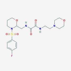 molecular formula C19H27FN4O6S B6486787 N-{[3-(4-fluorobenzenesulfonyl)-1,3-oxazinan-2-yl]methyl}-N'-[2-(morpholin-4-yl)ethyl]ethanediamide CAS No. 869071-49-8