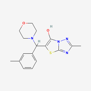 molecular formula C17H20N4O2S B6486846 2-methyl-5-[(3-methylphenyl)(morpholin-4-yl)methyl]-[1,2,4]triazolo[3,2-b][1,3]thiazol-6-ol CAS No. 869343-34-0