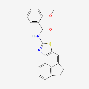 molecular formula C21H16N2O2S B6486866 2-methoxy-N-{5-thia-3-azatetracyclo[6.6.1.0^{2,6}.0^{11,15}]pentadeca-1(15),2(6),3,7,11,13-hexaen-4-yl}benzamide CAS No. 6262-40-4