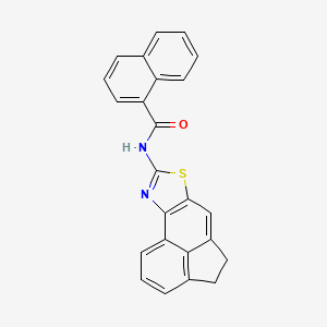 molecular formula C24H16N2OS B6486873 N-{5-thia-3-azatetracyclo[6.6.1.0^{2,6}.0^{11,15}]pentadeca-1(15),2(6),3,7,11,13-hexaen-4-yl}naphthalene-1-carboxamide CAS No. 6262-41-5