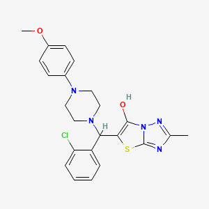 molecular formula C23H24ClN5O2S B6486908 5-[(2-chlorophenyl)[4-(4-methoxyphenyl)piperazin-1-yl]methyl]-2-methyl-[1,2,4]triazolo[3,2-b][1,3]thiazol-6-ol CAS No. 869344-29-6
